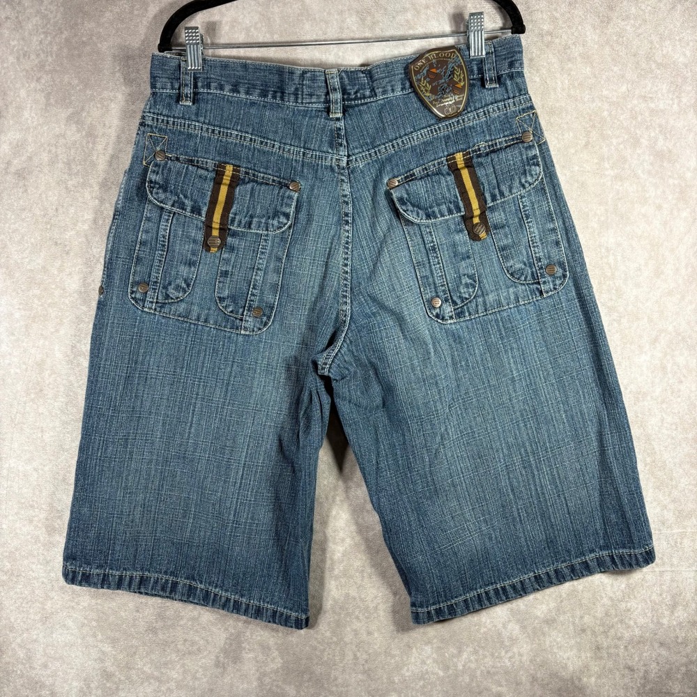 Vintage Evolution In Design Jorts Shorts Mens 36 Baggy Denim Y2K Hip Hop Cargo